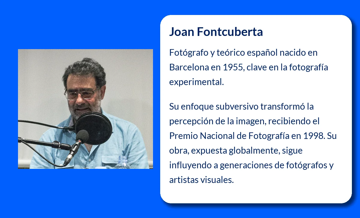 Joan Fontcuberta (1955-VVVV): El fotógrafo español que redefinió la imagen