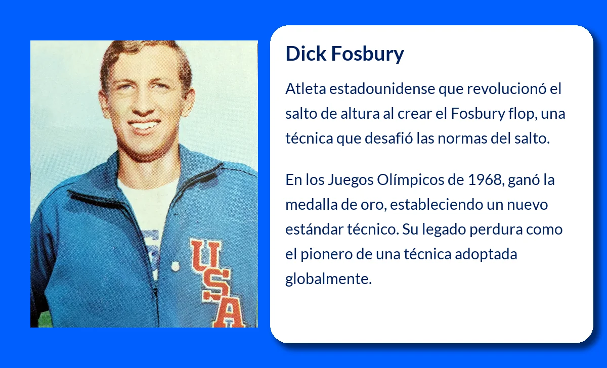 Dick Fosbury (1947-VVVV). El revolucionario del salto de altura que cambió la historia del atletismo