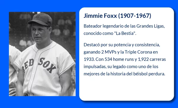 Jimmie Foxx (1907-1967). El legendario bateador que revolucionó el béisbol en los años treinta