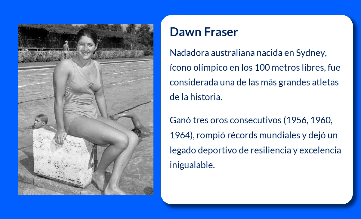 Dawn Fraser (1937-VVVV). La leyenda de la natación australiana que rompió barreras olímpicas