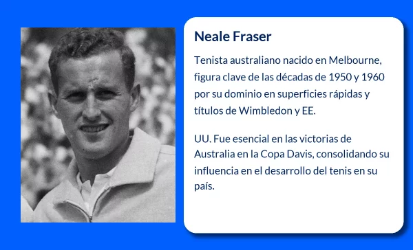 Neale Fraser (1933-VVVV). El tenista australiano que brilló en Wimbledon y la Copa Davis