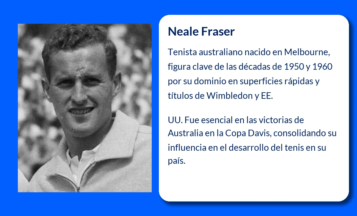 Neale Fraser (1933-VVVV). El tenista australiano que brilló en Wimbledon y la Copa Davis