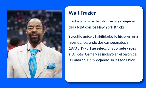 Walt Frazier (1945-VVVV): El brillante base que lideró a los Knicks a la gloria en los 70
