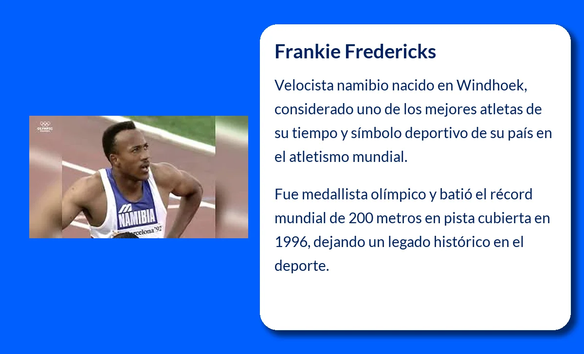 Frankie Fredericks (1967-VVV). El legado del velocista namibiano en la historia del atletismo