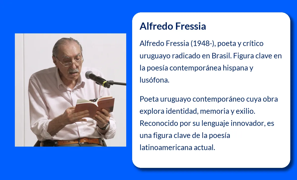 Alfredo Fressia. La voz poética uruguaya que conquistó Brasil