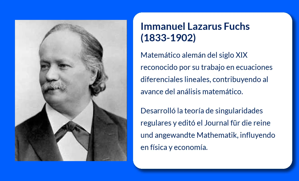 Immanuel Lazarus Fuchs (1833-1902). El pionero de las ecuaciones diferenciales lineales