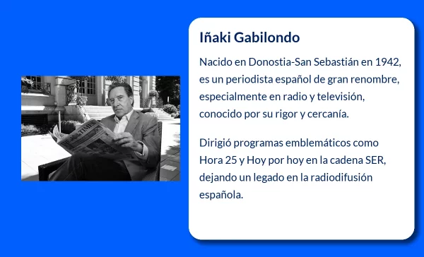 Iñaki Gabilondo (1942-VVVV): El periodista que marcó un antes y un después en la radio y la televisión españolas