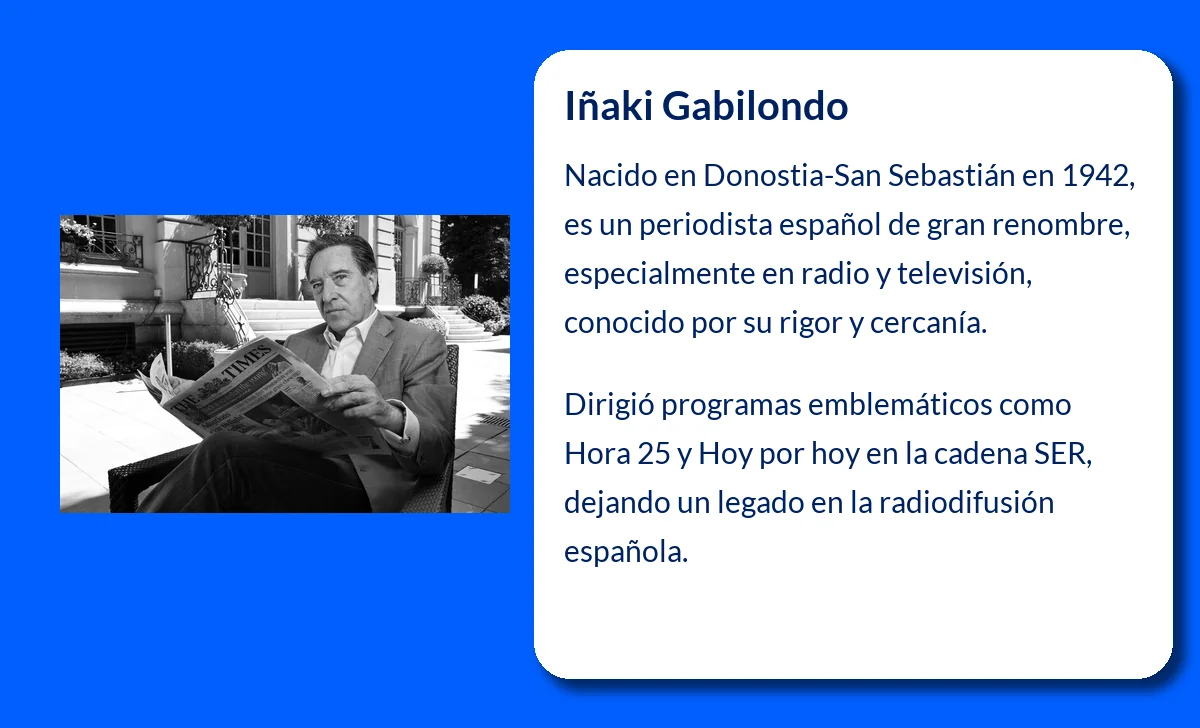 Iñaki Gabilondo (1942-VVVV): El periodista que marcó un antes y un después en la radio y la televisión españolas