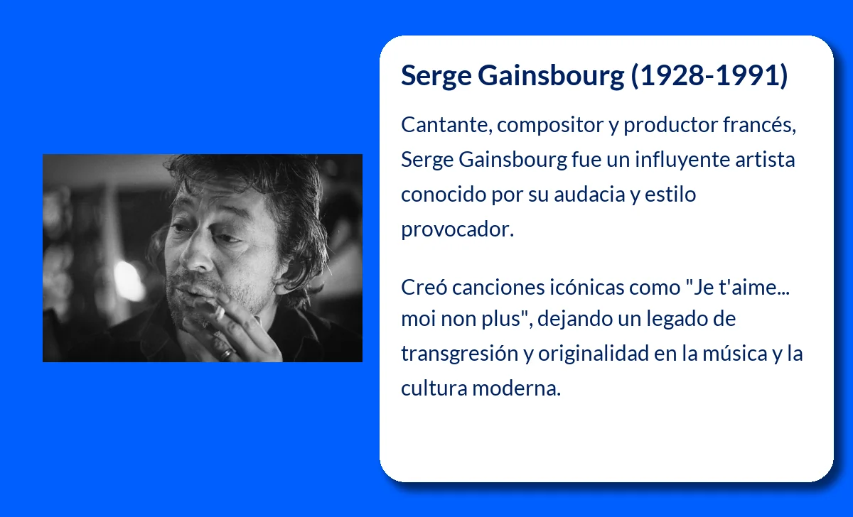 Serge Gainsbourg (1928-1991): La figura revolucionaria de la música francesa que dejó una huella indeleble