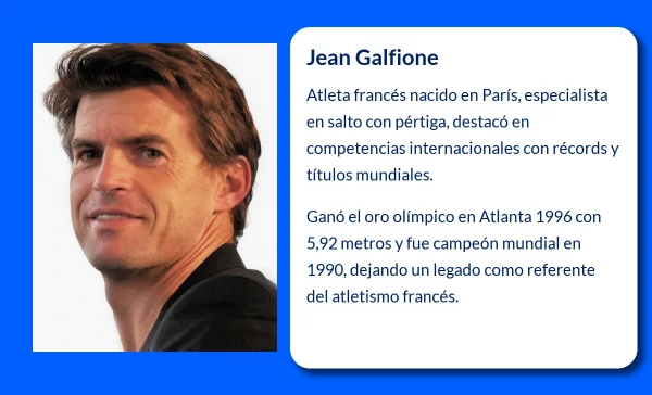 Jean Galfione (1971-VVVV): El atleta francés que rompió récords en el salto de pértiga