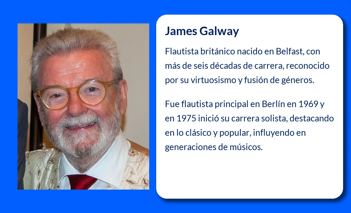 James Galway (1939-VVVV): El Músico Británico que Conquistó el Mundo con su Flauta