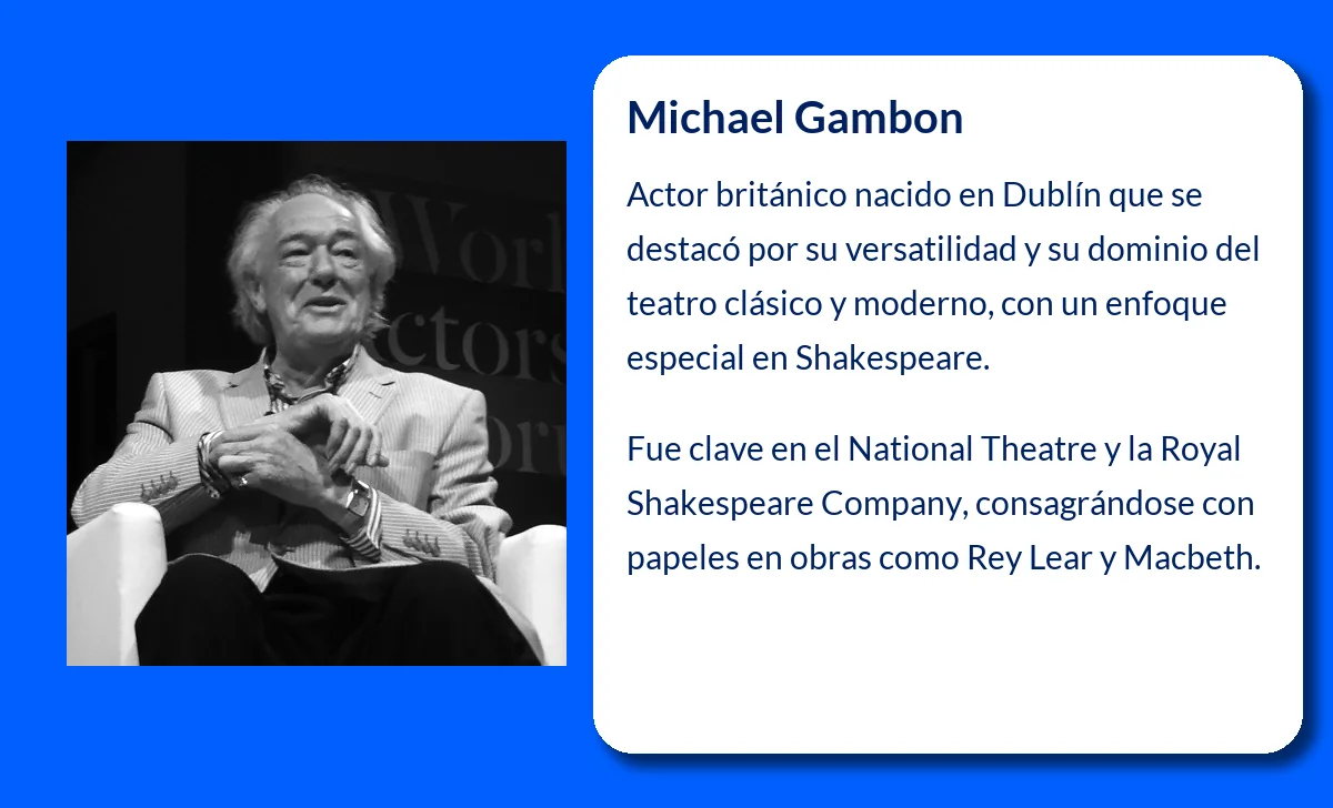 Michael Gambon (1940-VVVV). El maestro del teatro británico que dio vida a Shakespeare en escena