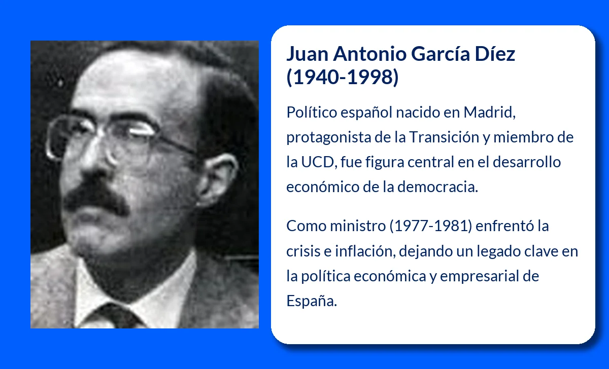 Juan Antonio García Díez (1940-1998). El político español que dejó su huella en la economía y la política del cambio
