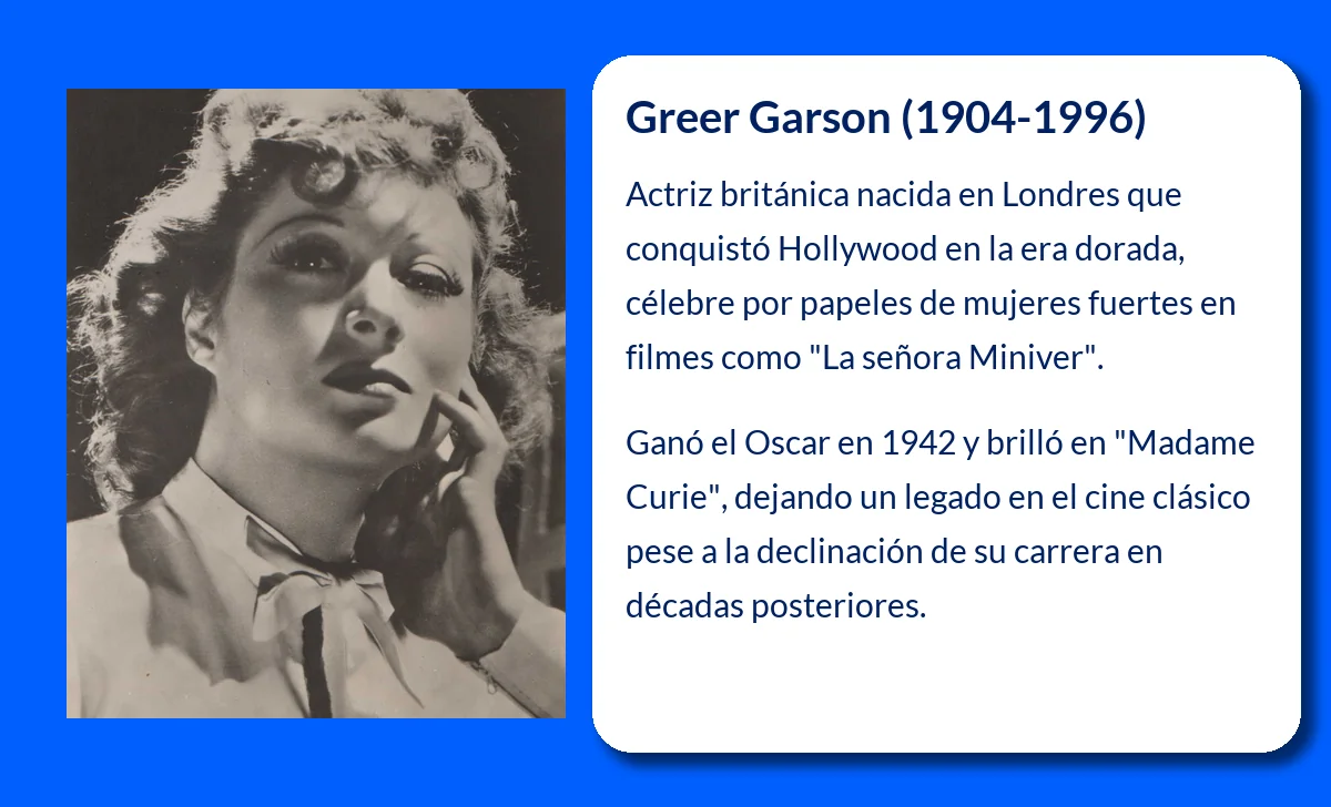 Greer Garson (1904-1996). La actriz británica que conquistó Hollywood con su ternura y elegancia