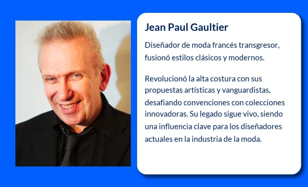 Jean Paul Gaultier (1952-VVVV): El visionario que revolucionó la moda