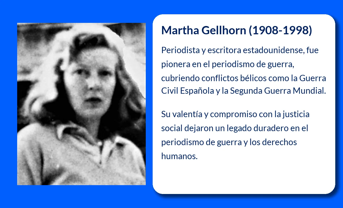 Martha Gellhorn (1908-1998). La periodista que rompió barreras en la cobertura de los conflictos mundiales