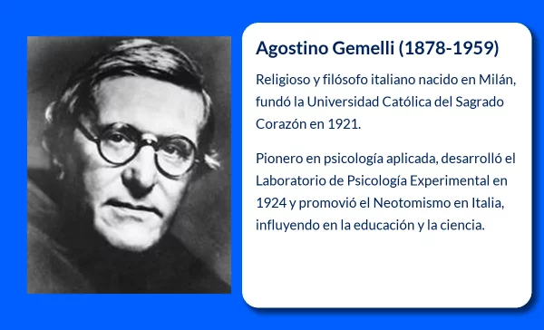 Agostino Gemelli (1878-1959). El padre del Neotomismo italiano y pionero en psicología aplicada