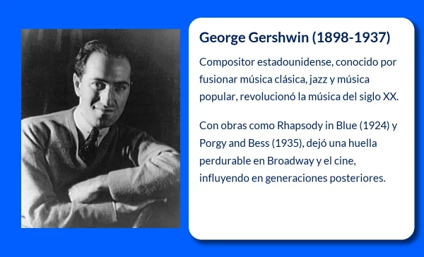 George Gershwin (1898-1937). El compositor estadounidense que revolucionó la música