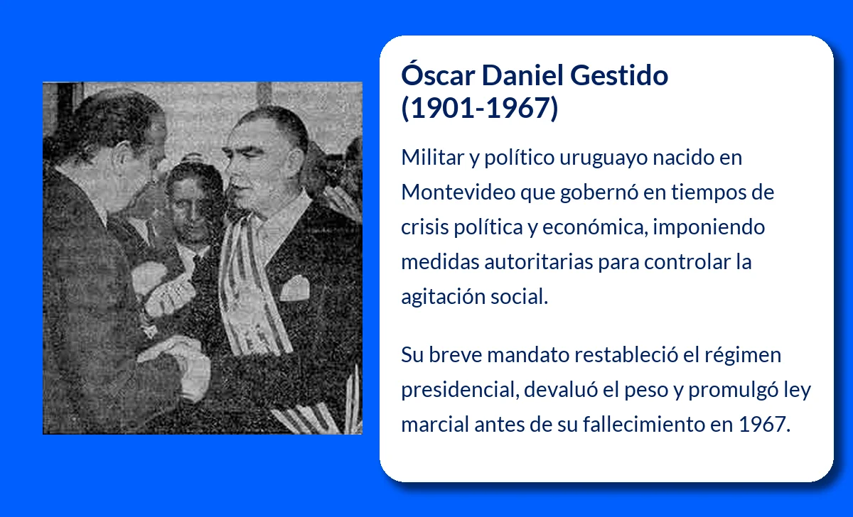 Óscar Daniel Gestido (1901-1967): El presidente que enfrentó la crisis y la agitación social en Uruguay