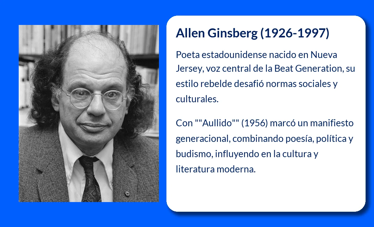 Allen Ginsberg (1926-1997): El poeta que definió la voz de la Beat Generation