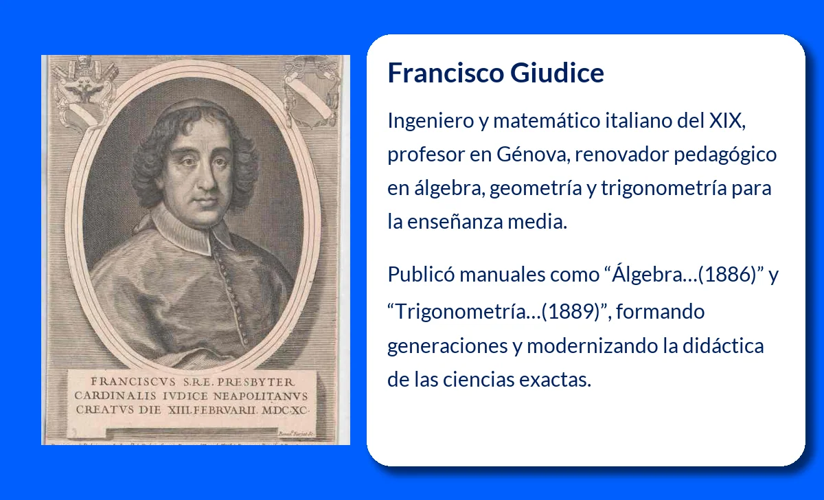 Francisco Giudice (1855-?). El ingeniero y matemático italiano que dejó huella en las ciencias exactas