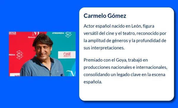 Carmelo Gómez (1962-VVVV): Un actor de gran talento y versatilidad del cine y teatro español