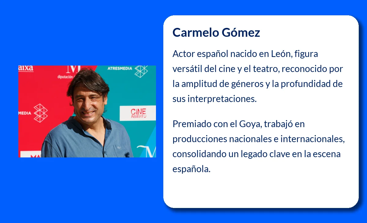 Carmelo Gómez (1962-VVVV): Un actor de gran talento y versatilidad del cine y teatro español