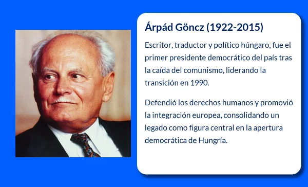 Árpád Göncz (1922-VVVV). El primer presidente democrático de Hungría