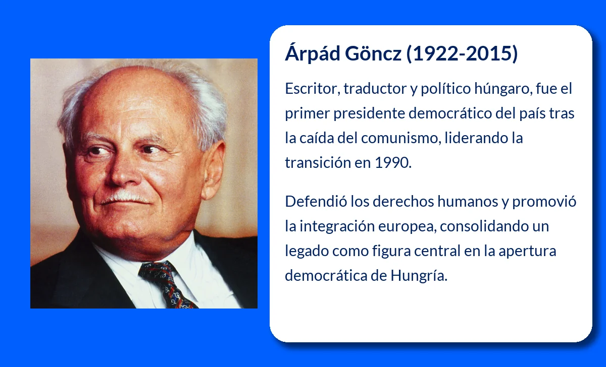 Árpád Göncz (1922-VVVV). El primer presidente democrático de Hungría