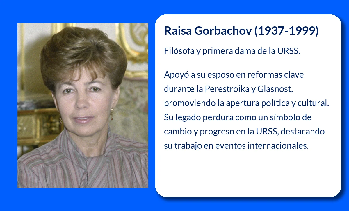 Raisa Gorbachov (1937-1999). La primera dama que transformó el papel femenino en la URSS