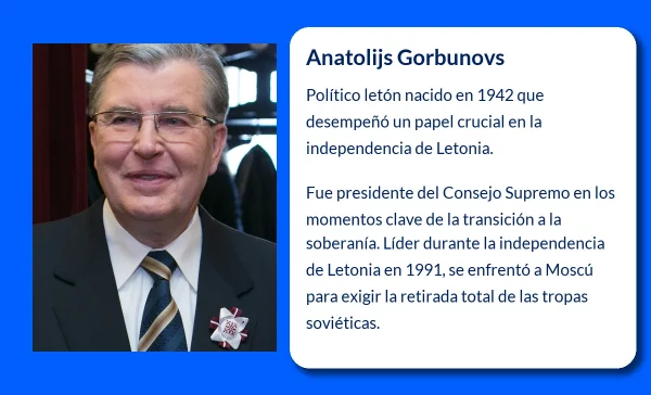 Anatolijs Gorbunovs (1942-VVVV). El político letón que guió la transición a la independencia