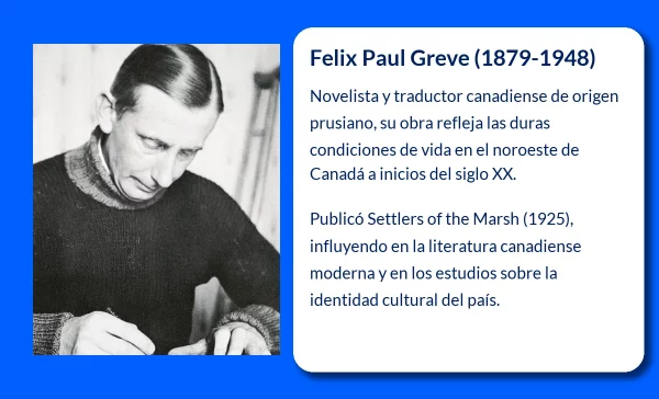 Felix Paul Greve (1879-1948). El novelista y traductor canadiense de origen prusiano