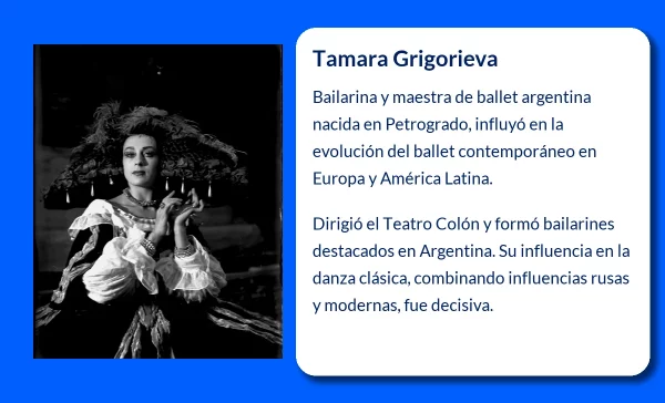 Tamara Grigorieva (1918-VVVV). La historia de una bailarina argentina de origen ruso que conquistó los escenarios internacionales