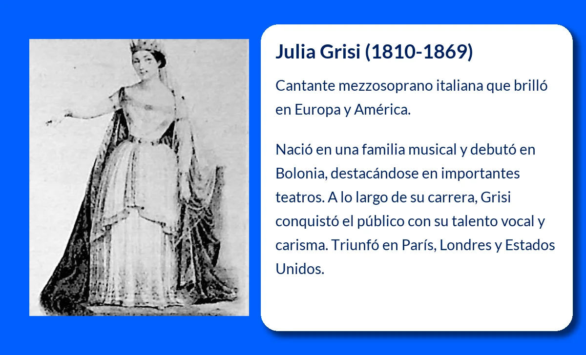 Julia Grisi (1810-1869). La voz italiana que conquistó teatros europeos y americanos