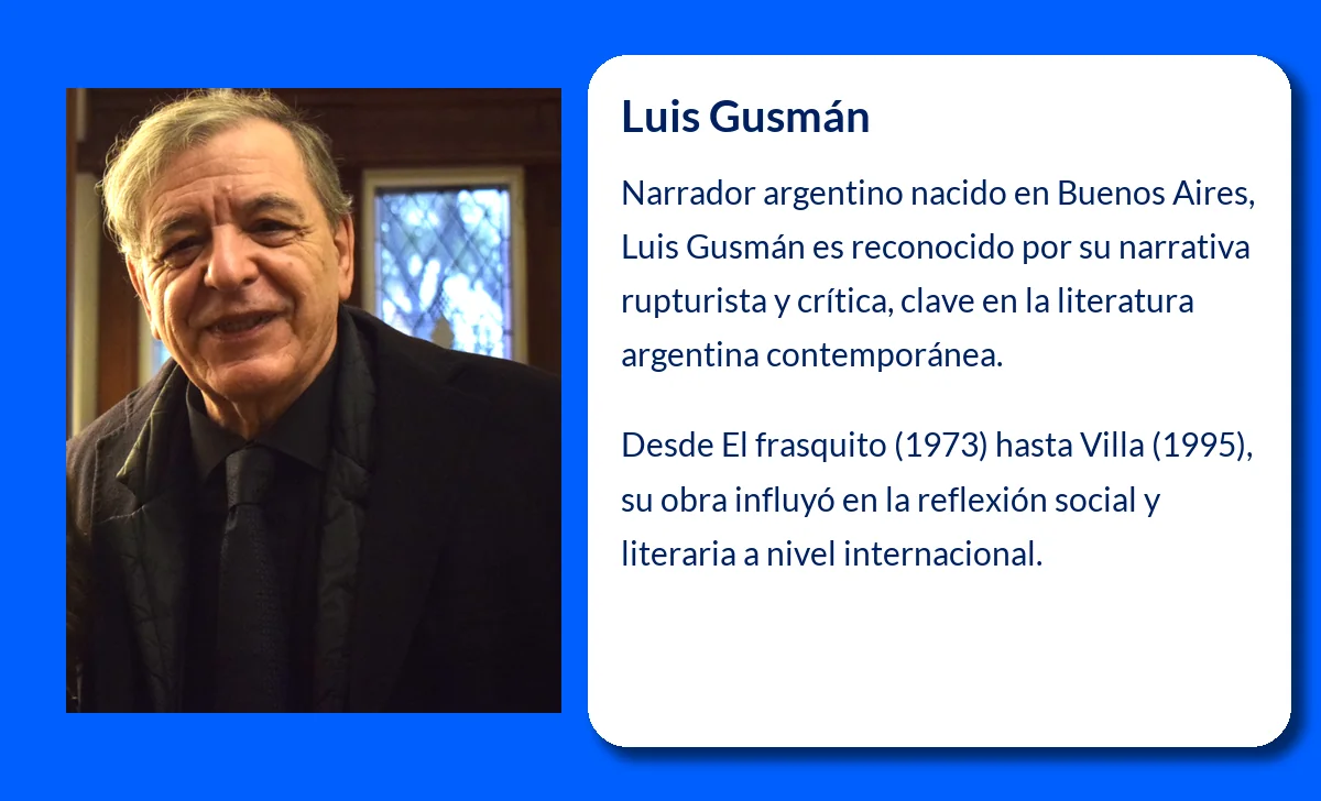 Luis Gusmán (1944-VVVV). - El narrador argentino que renovó la prosa del siglo XX