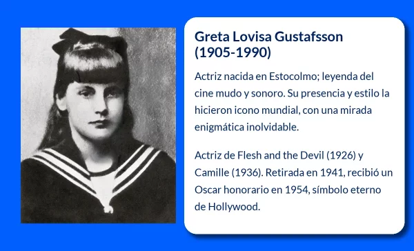 Greta Lovisa Gustafsson. La historia de Greta Garbo