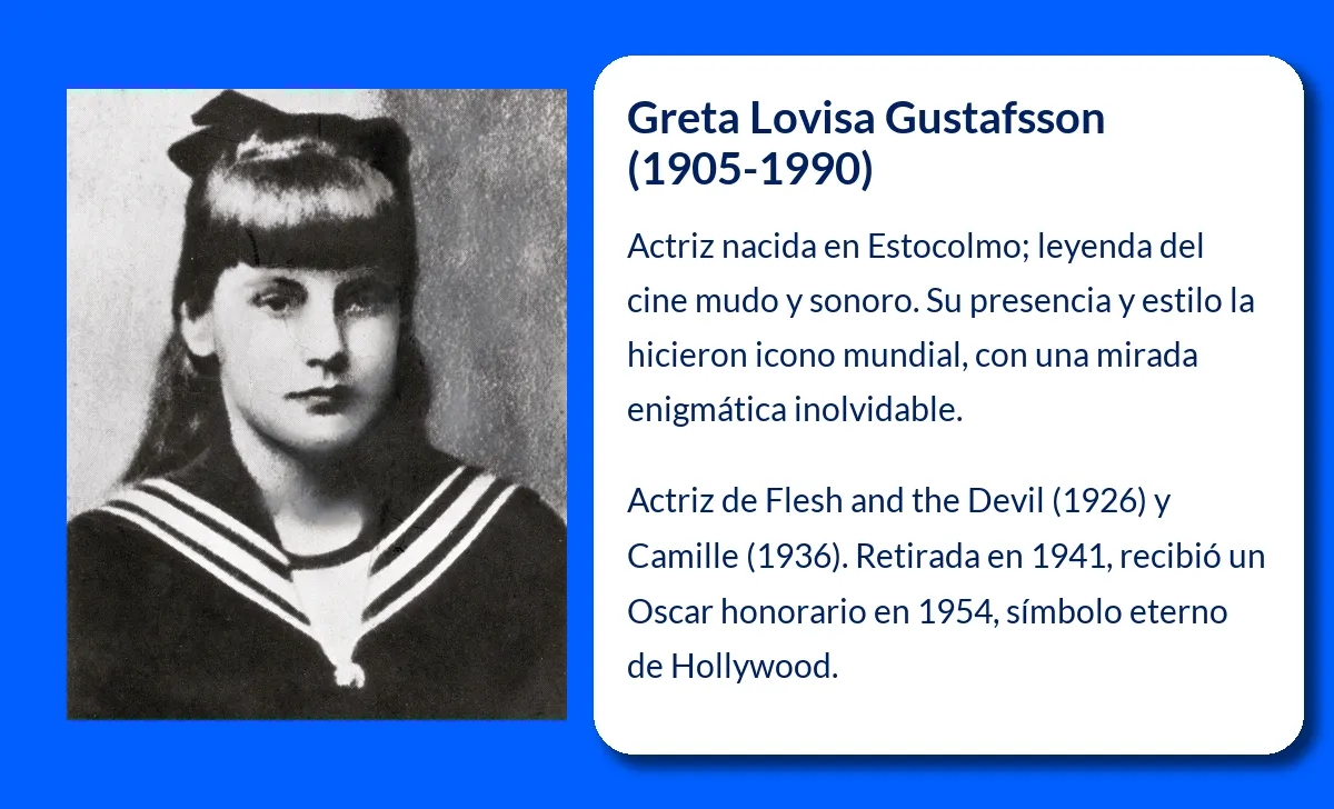 Greta Lovisa Gustafsson. La historia de Greta Garbo
