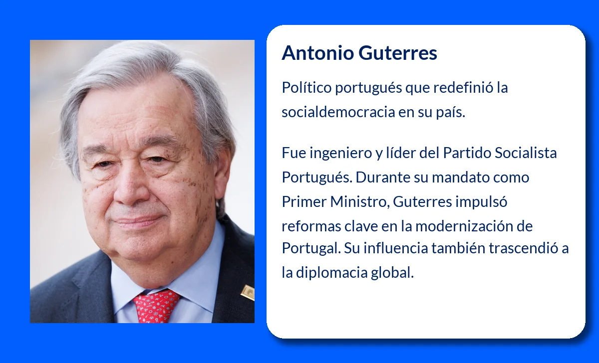 Antonio Guterres (1949-VVVV). El político portugués que redefinió la socialdemocracia en Portugal