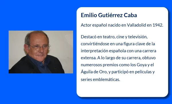 Emilio Gutiérrez Caba (1942-VVVV). El actor que conquistó todos los escenarios