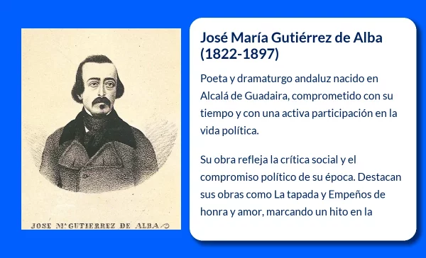José María Gutiérrez de Alba (1822-1897): Poeta y dramaturgo andaluz comprometido con su tiempo