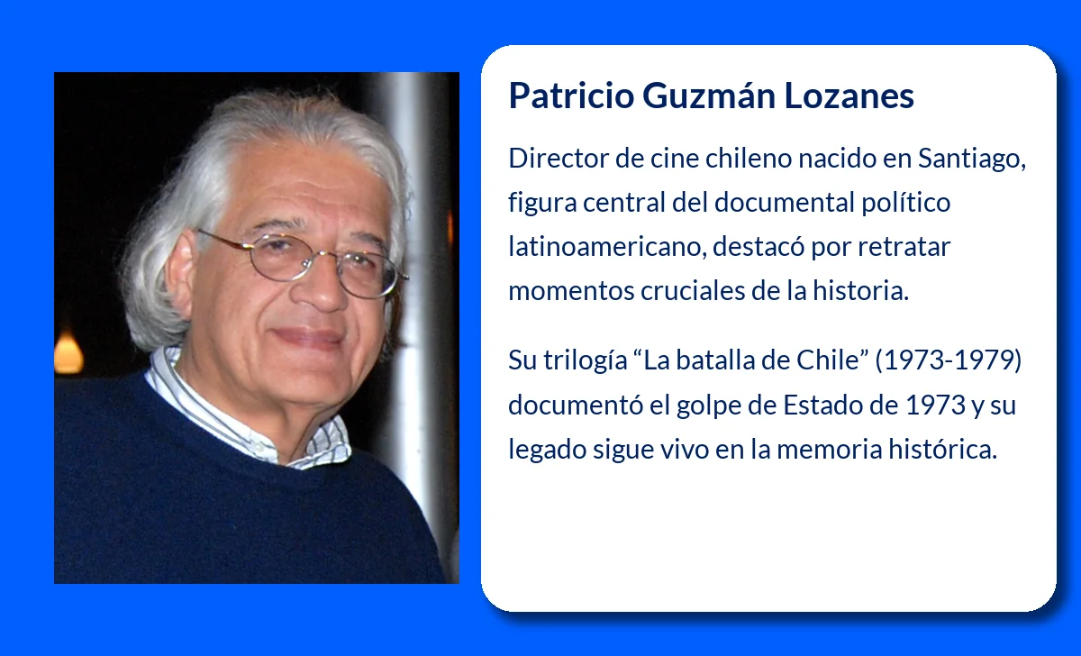 Patricio Guzmán Lozanes (1941-VVVV): El director de cine que capturó la historia de Chile