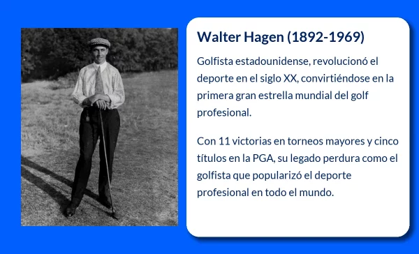 Walter Hagen (1892-1969). El golfista que sentó las bases de la leyenda