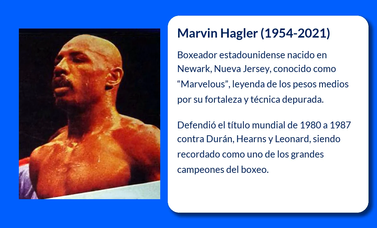 Marvin Hagler (1954-2021). El legendario campeón de los pesos medios que dejó una huella imborrable en el boxeo mundial