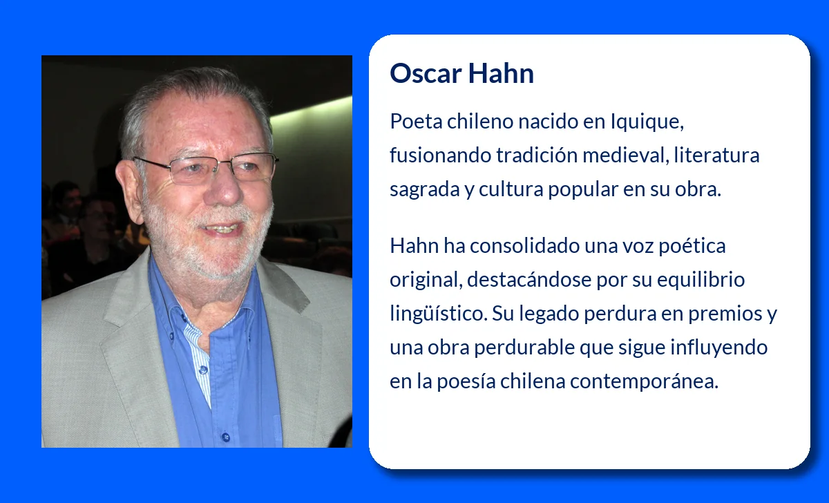 Oscar Hahn (1938-VVVV). El poeta chileno que fusionó tradición y modernidad