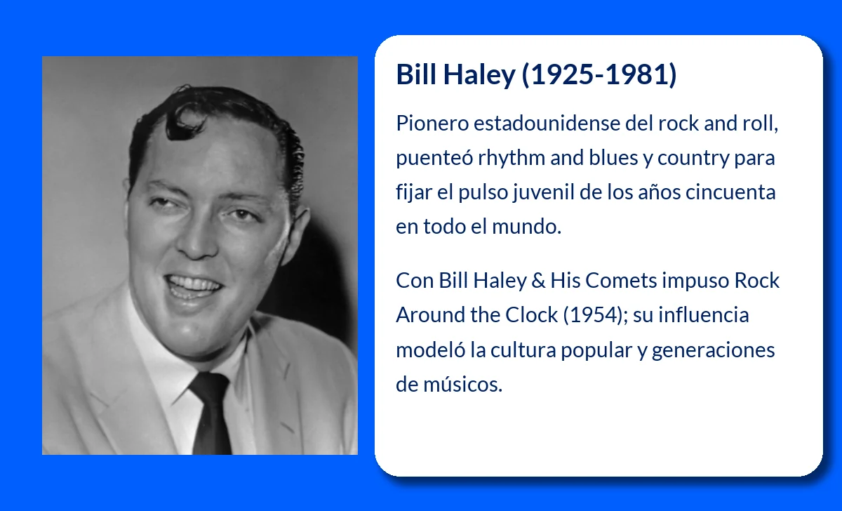 Bill Haley (1925-1981): El pionero del rock and roll que transformó la música popular