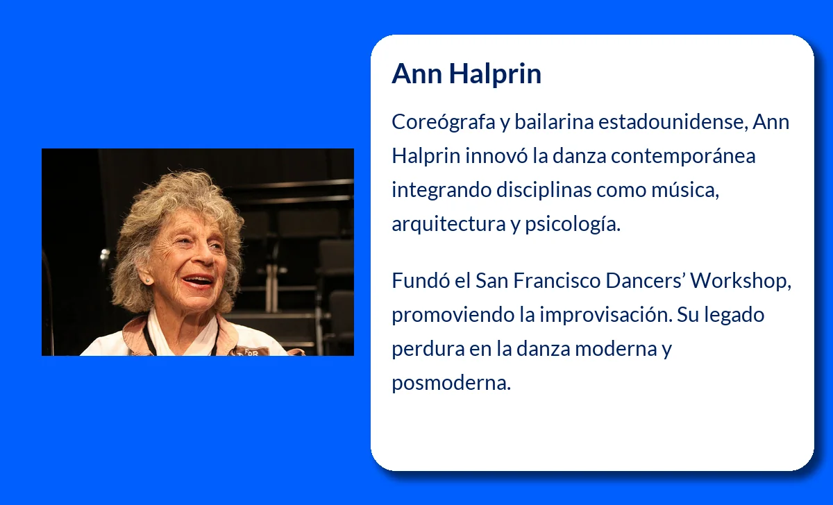 Ann Halprin (1920-VVVV): La bailarina que revolucionó la danza contemporánea