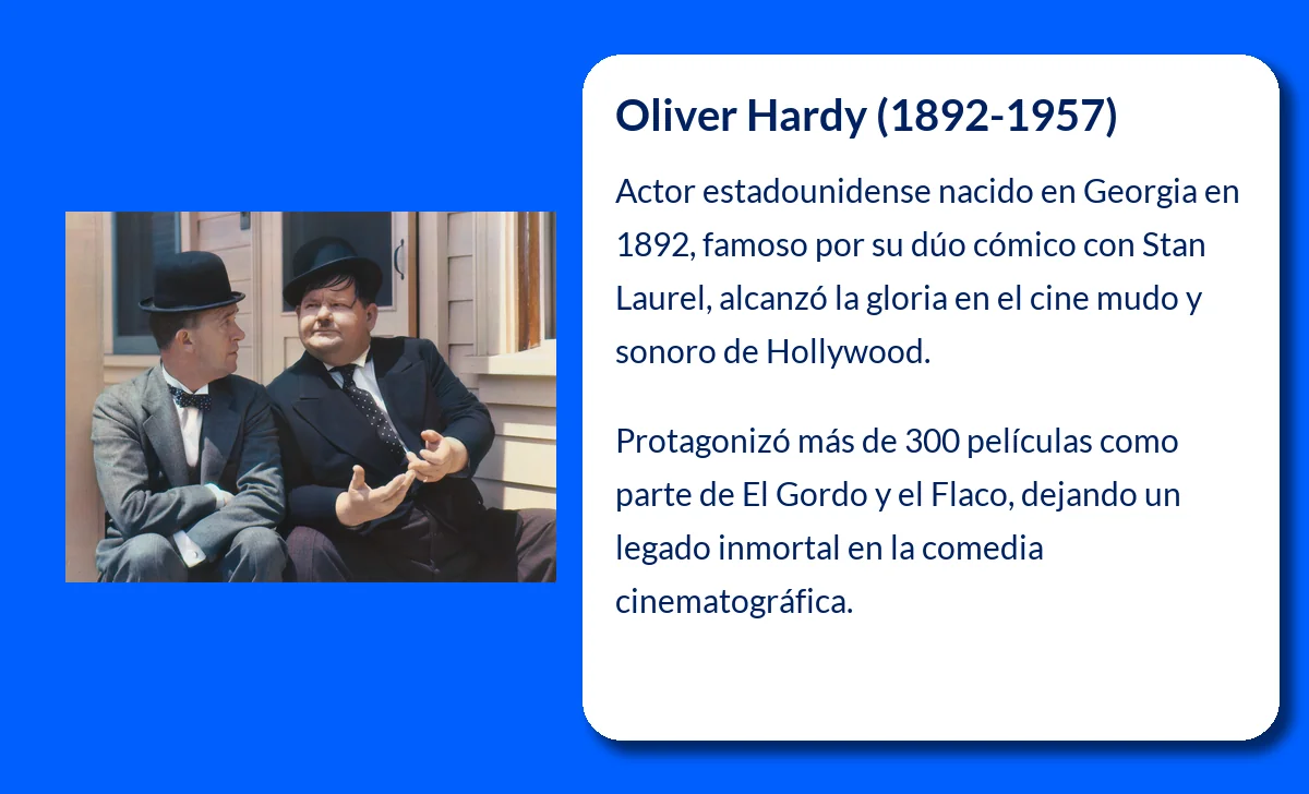 Oliver Hardy (1892-1957): El Gordo y el Flaco