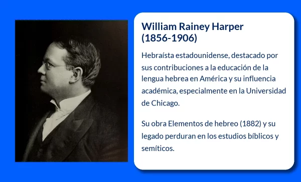 William Rainey Harper (1856-1906). El pionero de la educación hebraica en América