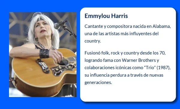 Emmylou Harris (1949-VVVV): La Reina del Country y su Legado Musical