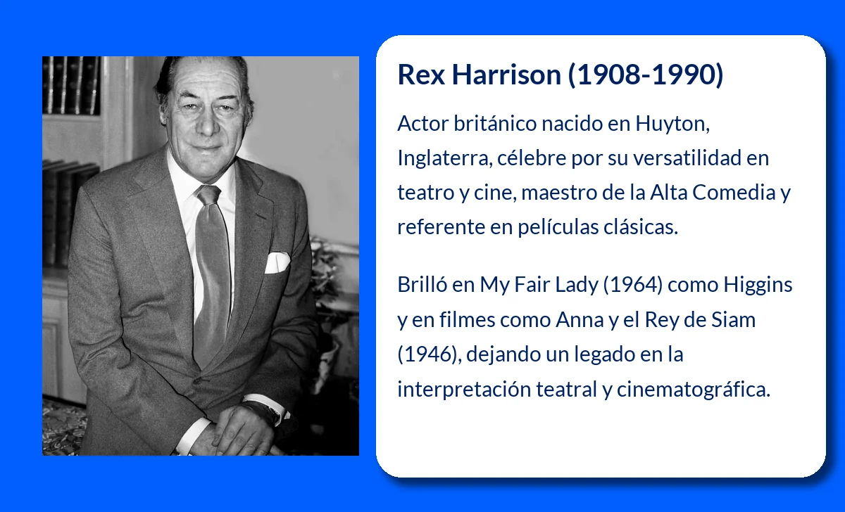 Rex Harrison (1908-1990): El Caballero Británico que Conquistó el Cine y el Teatro